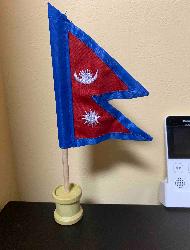 Nepali flag 6” with stand.