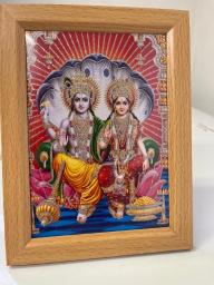 Bishnu and Laxmi Photo with frame 