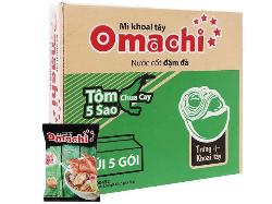 Thùng 30 gói mì khoai tây Omachi tôm chua cay