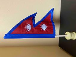 Nepali flag 9” with stand.