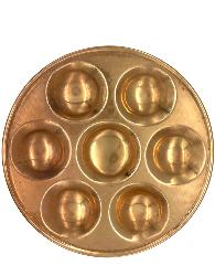 Round Puja Thali With Round Partion 