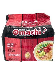 Mỳ Omachi xốt bò gồm túi 5 gói nhỏ