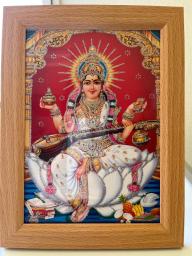 GOD SARASWOTI PICTURE WITH FRAME 